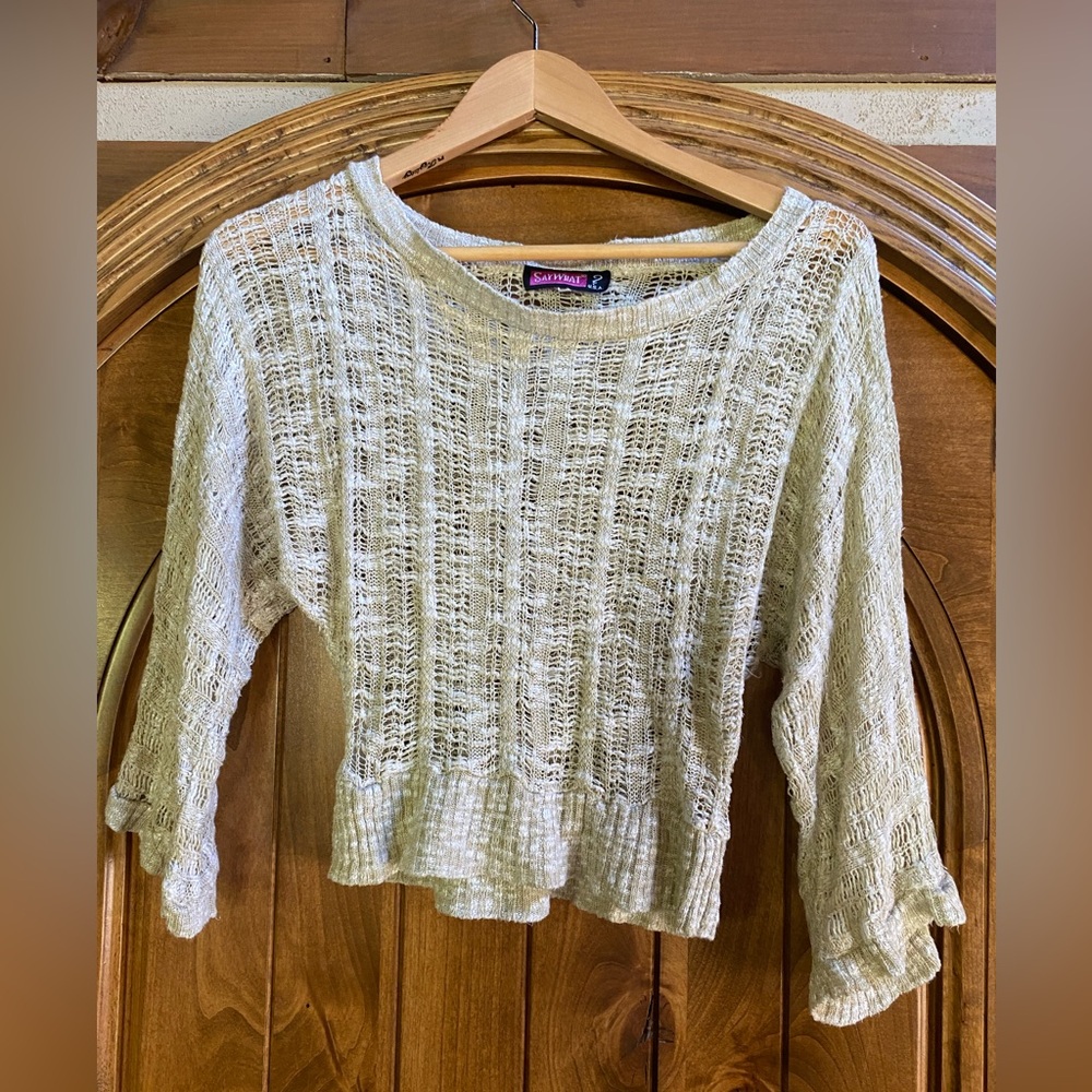 Y2K White Crochet Top